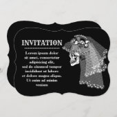Invitation de mariée crâne (Devant / Derrière)