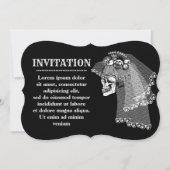 Invitation de mariée crâne (Devant)