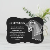 Invitation de mariée crâne (Debout devant)