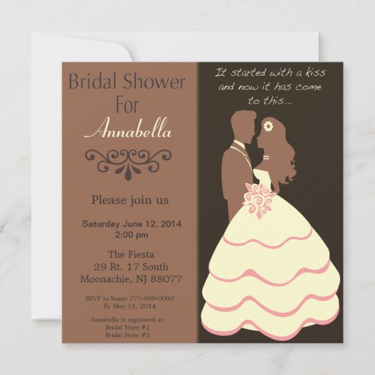 Invitation De Mariée Et De Fille À La Douche (Devant)