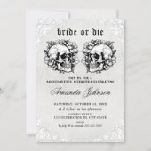 Invitation de mariée ou de décès Gothique Bachelor (Devant)