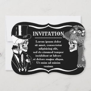 Invitation de mariés crâne