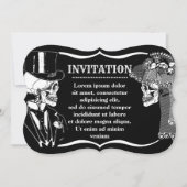 Invitation de mariés squelettes (Devant)