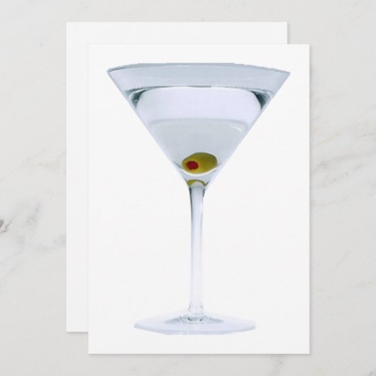 Invitation de Martini Party (Devant / Derrière)