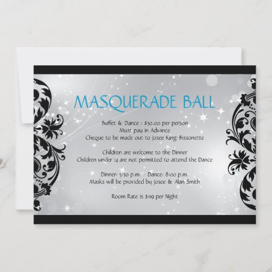 Invitation de mascarade (Dos)