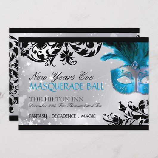 Invitation de mascarade (Devant / Derrière)