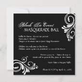 Invitation de mascarade (Dos)