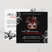 Invitation de mascarade de Halloween (Devant / Derrière)