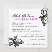 Invitation de mascarade de Halloween (Dos)