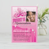 INVITATION DE MASCARADE DE QUINCEANERA (Debout devant)