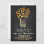 invitation de mason jar chalkboard<br><div class="desc">Invitations modernes à des soirées de fiançailles en damier avec des bocaux de mason remplis de divers fleurs sauvages oranges, de marguerites, de feuilles et de coeurs d'amour orangés. Cute et branchée invitation de fiançailles en damier pour douche fiançailles rustique mais moderne. : contactez-moi si vous avez besoin d'aide pour...</div>