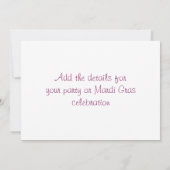 Invitation de masque (Dos)