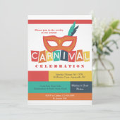 Invitation de masque de carnaval (Debout devant)