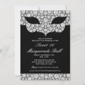 Invitation de masque de diamant d'anniversaire de (Devant)