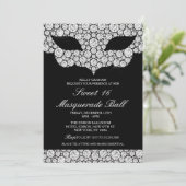 Invitation de masque de diamant d'anniversaire de (Debout devant)