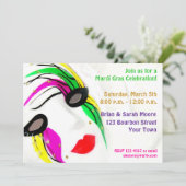 Invitation de masque de mardi gras (Debout devant)