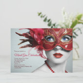 Invitation de masque de mardi gras (Debout devant)