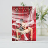 Invitation de masque vénitien personnalisée (Debout devant)