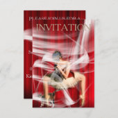 Invitation de masque vénitien personnalisée (Devant / Derrière)