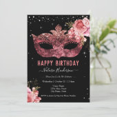 Invitation de masquerade pour un 16e anniversaire (Debout devant)