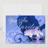 Invitation de masques vénitiens (Devant / Derrière)