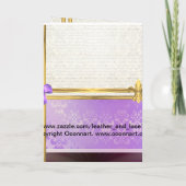 Invitation de Mauve et crème mariage damassé (Dos)
