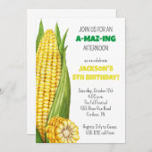 Invitation de Maze de maïs (Devant / Derrière)