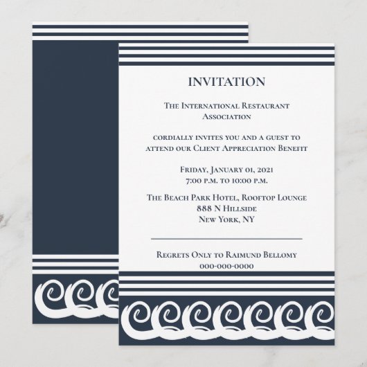 Invitation de méandre moderne (Devant / Derrière)