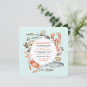 Invitation de mélange de fruits de mer (Debout devant)