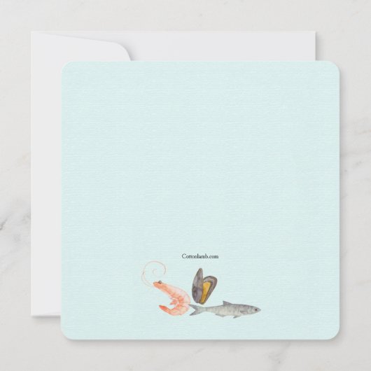 Invitation de mélange de fruits de mer (Dos)