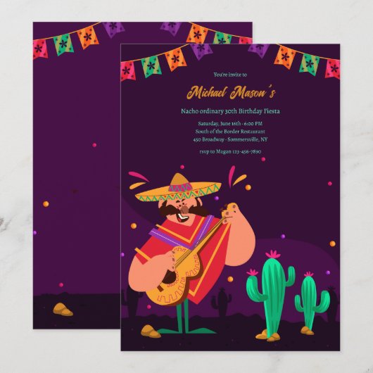 Invitation de membre de Mariachi (Devant / Derrière)