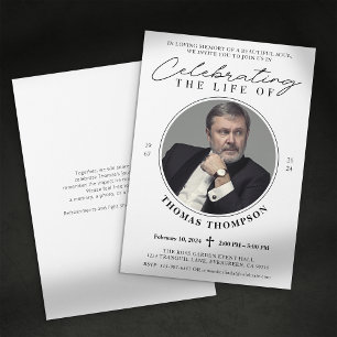 Invitation de mémorial de célébration de photo élé