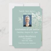 Invitation de mémorial personnalisé Feuilles d'arb (Devant)