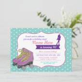 Invitation de menthe de patin de fête (Debout devant)