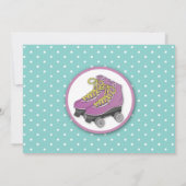 Invitation de menthe de patin de fête (Dos)