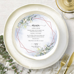 Invitation de menu circulaire de Baby Shower de ma