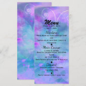 Invitation de menu de fête papillon à l'aquarelle (Devant / Derrière)