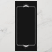 Invitation de menu de mariage de billet de théâtre (Dos)