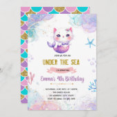 Invitation de Mermaid (Devant / Derrière)