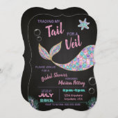 Invitation de Mermaid Bridal Show, parties scintil (Devant / Derrière)