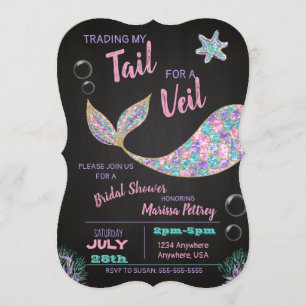 Invitation de Mermaid Bridal Show, parties scintil