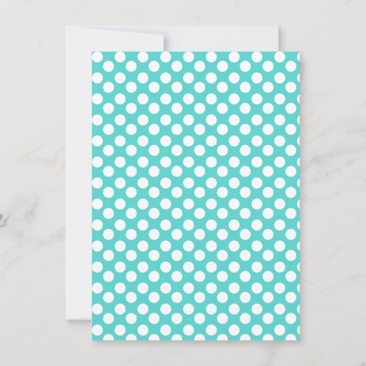 Invitation de Mermaid et de Polka Dot Party (Dos)