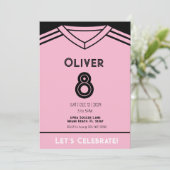 Invitation de Miami Pink Soccer Anniversaire (Debout devant)