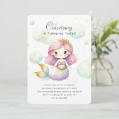 Invitation de mignonne sirène (Debout devant)