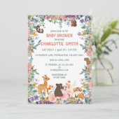 Invitation De mignons animaux safari zoo jungle baby shower f (Debout devant)