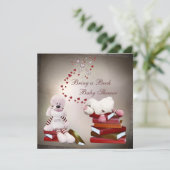 Invitation De mignons moutons apportent un Baby shower de liv (Debout devant)