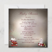 Invitation De mignons moutons apportent un Baby shower de liv (Dos)