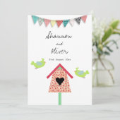 Invitation De Mignons Oiseaux Whimsiques Et Des Mariages D'Oi (Debout devant)