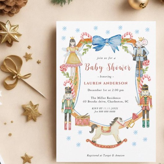 Invitation De mignons soldats casse-noisette Baby Shower de N