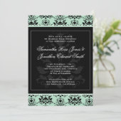 Invitation de Mint et Black Mariage damassé (Debout devant)